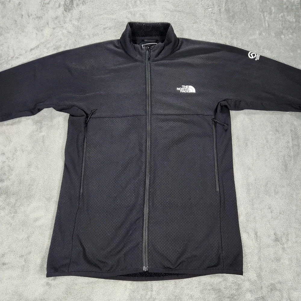 The North Face Jacket Mens Medium‎ Black Summit Series Fleece Lined Softshell